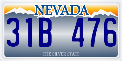 NV license plate 31B476