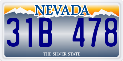 NV license plate 31B478