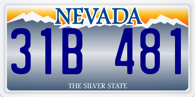 NV license plate 31B481
