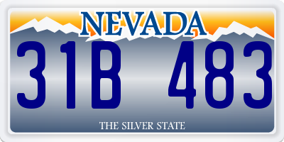 NV license plate 31B483