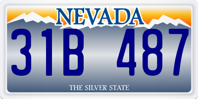 NV license plate 31B487