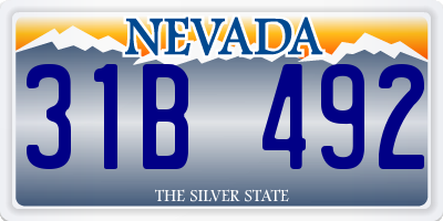 NV license plate 31B492