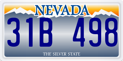 NV license plate 31B498