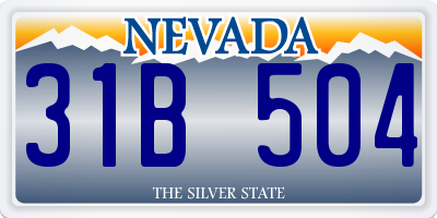 NV license plate 31B504