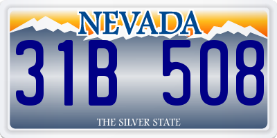 NV license plate 31B508