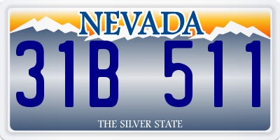 NV license plate 31B511