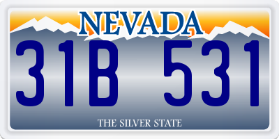 NV license plate 31B531