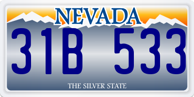 NV license plate 31B533