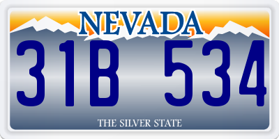 NV license plate 31B534