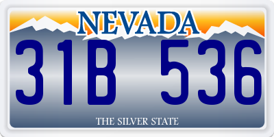 NV license plate 31B536