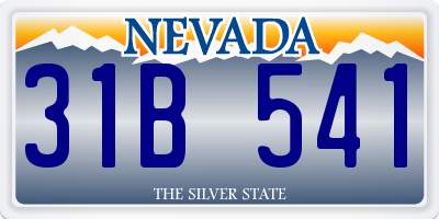 NV license plate 31B541