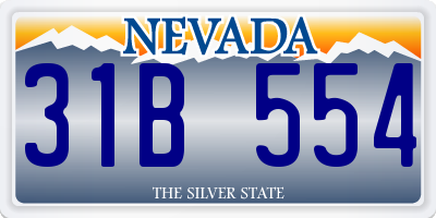 NV license plate 31B554