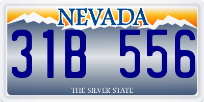 NV license plate 31B556