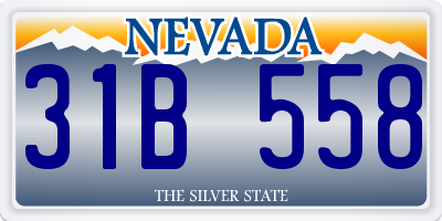 NV license plate 31B558