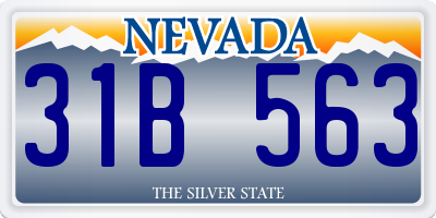 NV license plate 31B563