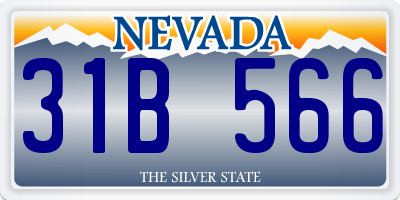 NV license plate 31B566
