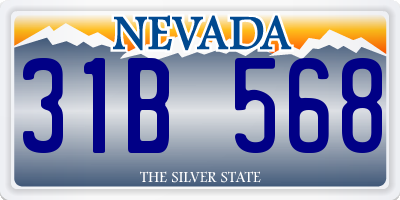 NV license plate 31B568