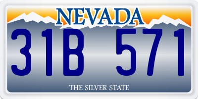 NV license plate 31B571