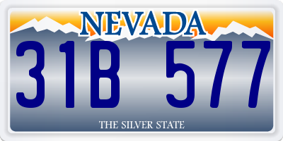 NV license plate 31B577