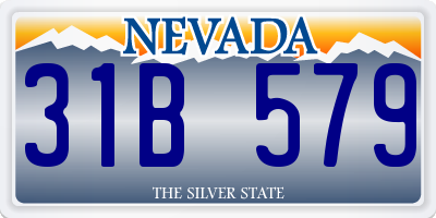 NV license plate 31B579