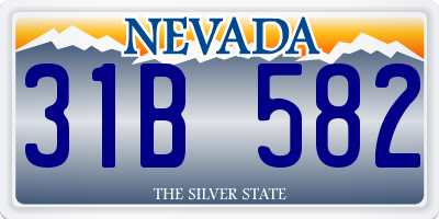 NV license plate 31B582