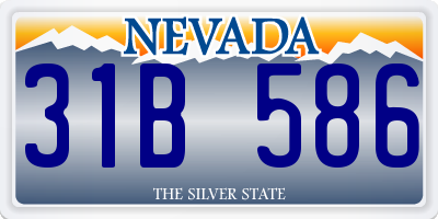 NV license plate 31B586