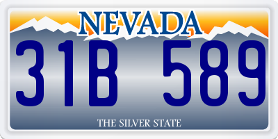 NV license plate 31B589