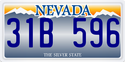 NV license plate 31B596