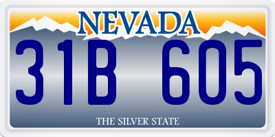 NV license plate 31B605