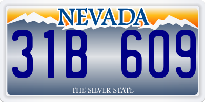 NV license plate 31B609