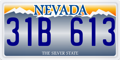 NV license plate 31B613