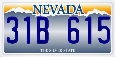 NV license plate 31B615