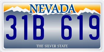 NV license plate 31B619