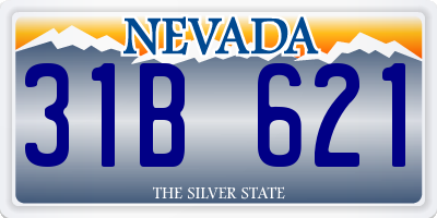 NV license plate 31B621