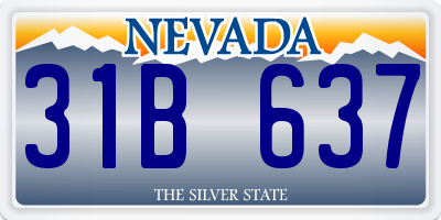 NV license plate 31B637