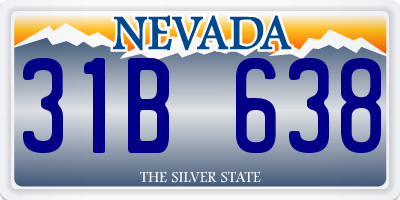 NV license plate 31B638