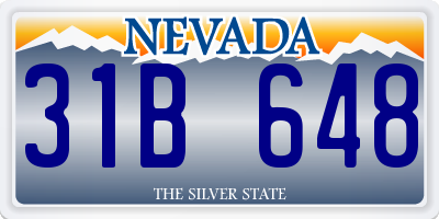 NV license plate 31B648