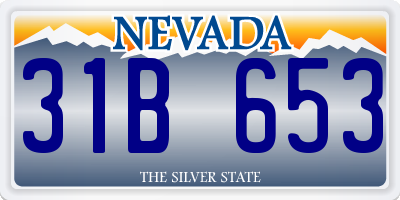 NV license plate 31B653