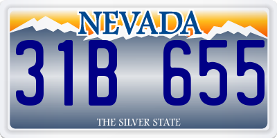 NV license plate 31B655