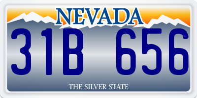 NV license plate 31B656