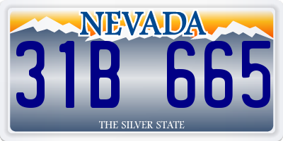 NV license plate 31B665