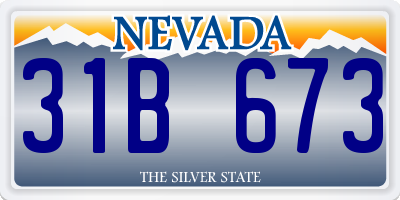 NV license plate 31B673