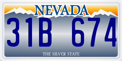 NV license plate 31B674