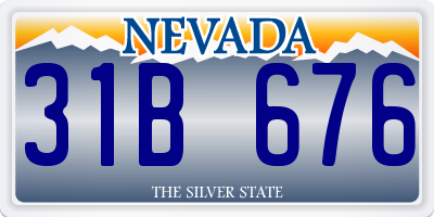 NV license plate 31B676