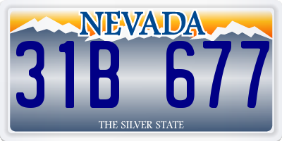 NV license plate 31B677