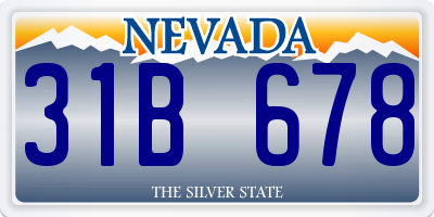 NV license plate 31B678