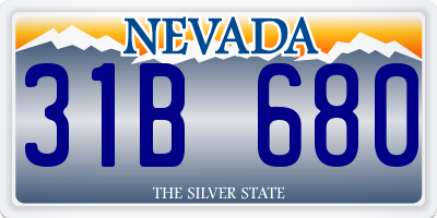 NV license plate 31B680