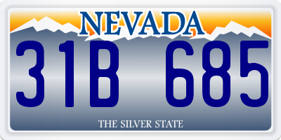 NV license plate 31B685