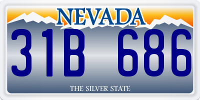 NV license plate 31B686