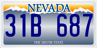 NV license plate 31B687